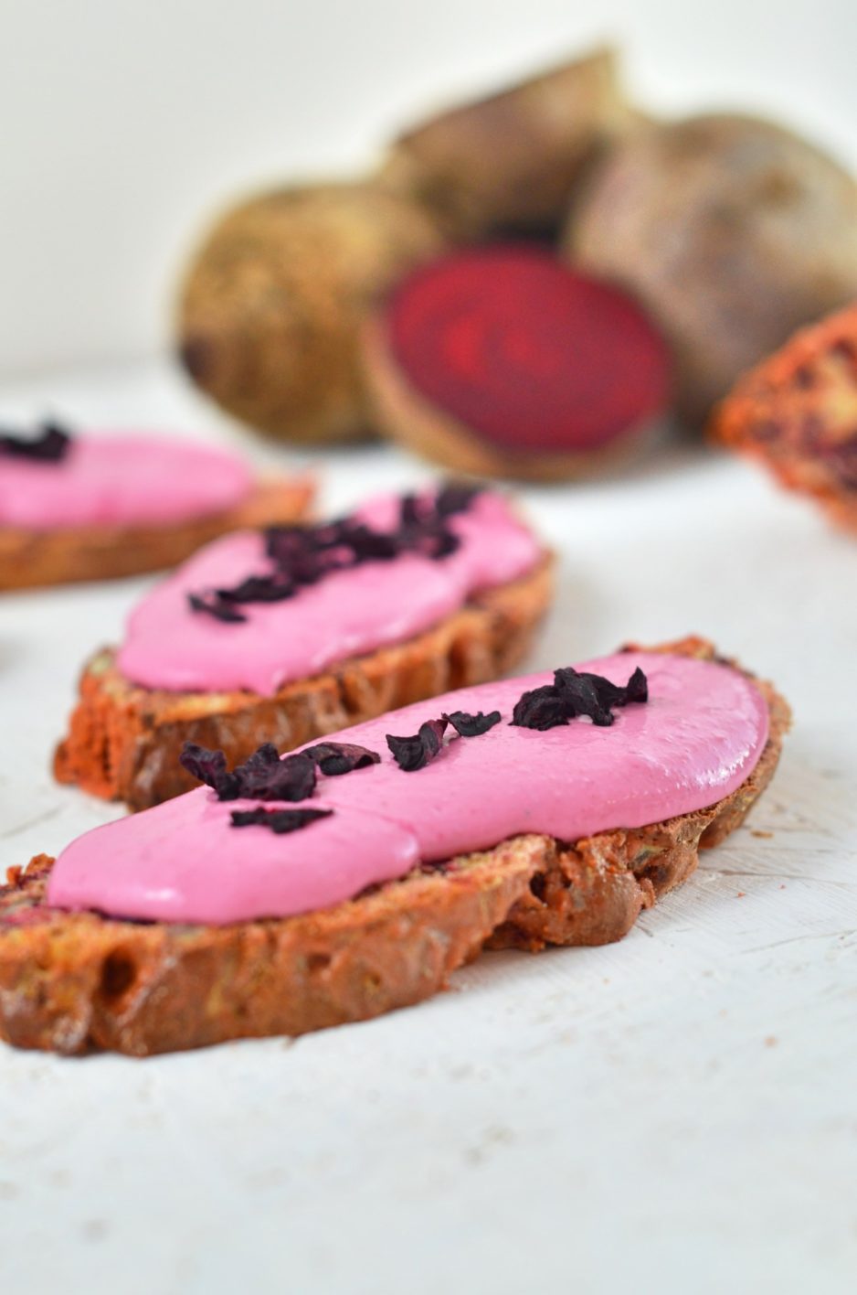 vegetatrische Rote Beete Stulle