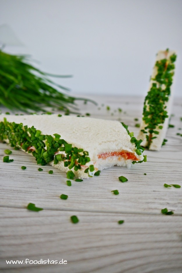 Tramezzini Hoch abgebissen