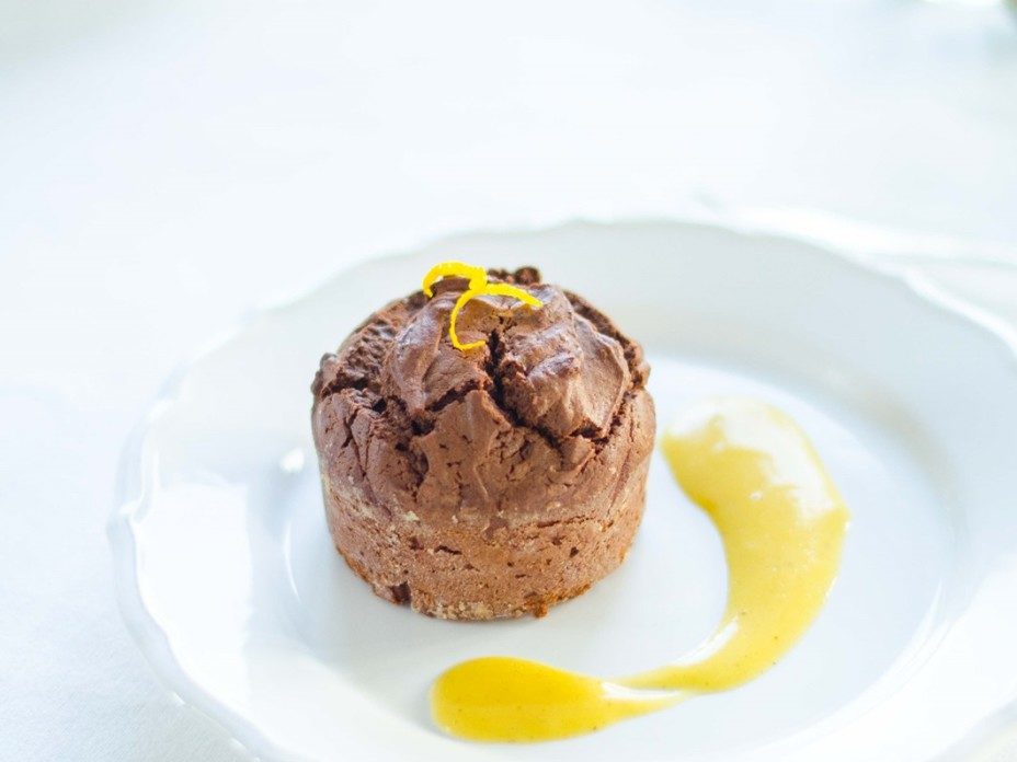 Orangen Schokoküchlein mit Eierlikör