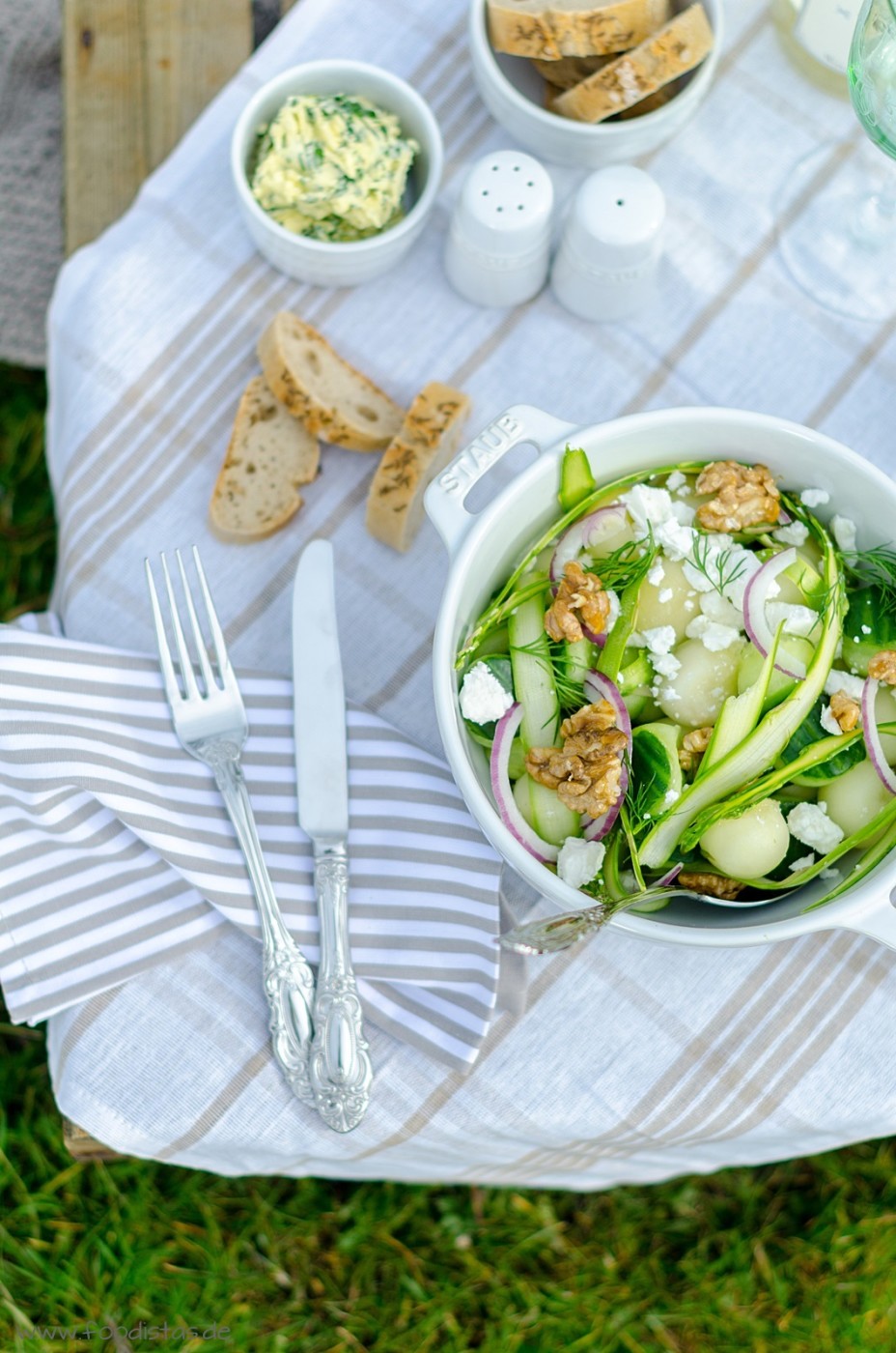 Melonen-Gurken-Salat Ciderdressing, Essen im Freien, Picknickrezepte ...