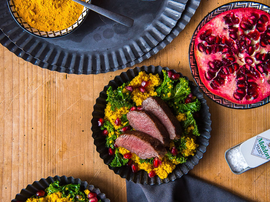 Grünkohl mit Bulgur und Lamm