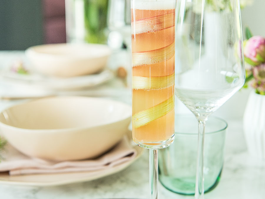 Rhabarber-Portwein-Drink