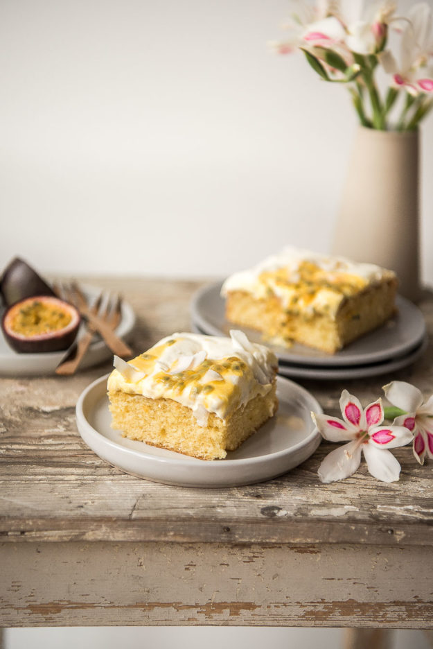 Foodistas Maracuja Kuchen mit dreierlei Milch