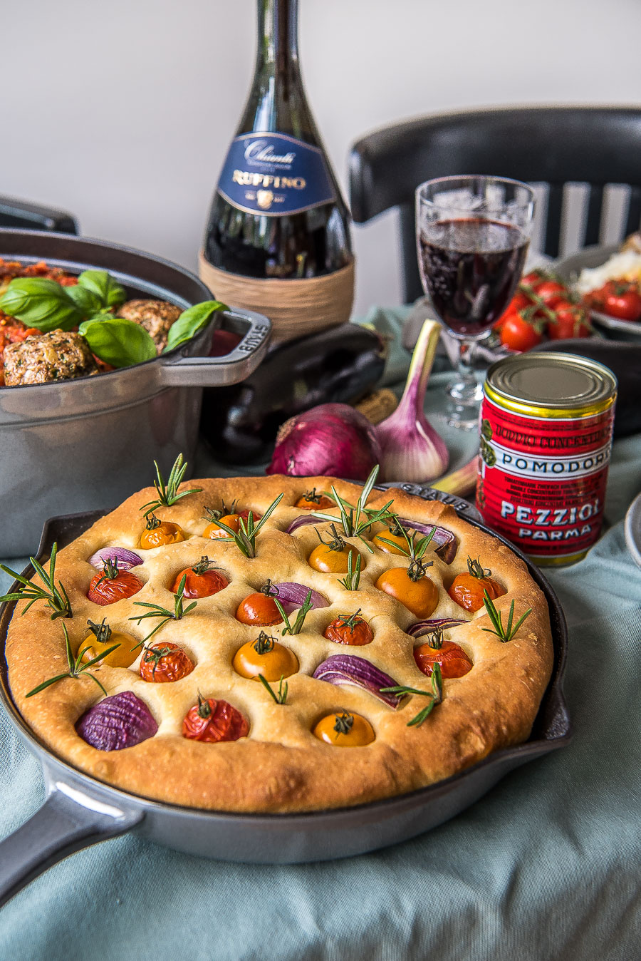 Polpette di melanzane und Tomaten Foccacia von den Foodistas