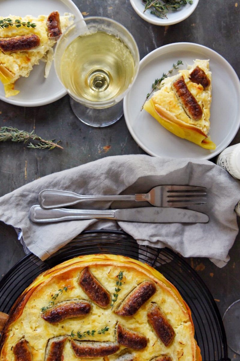 Nürnberger Sauerkraut Quiche, Rezept backen herzhafter Herbst ...