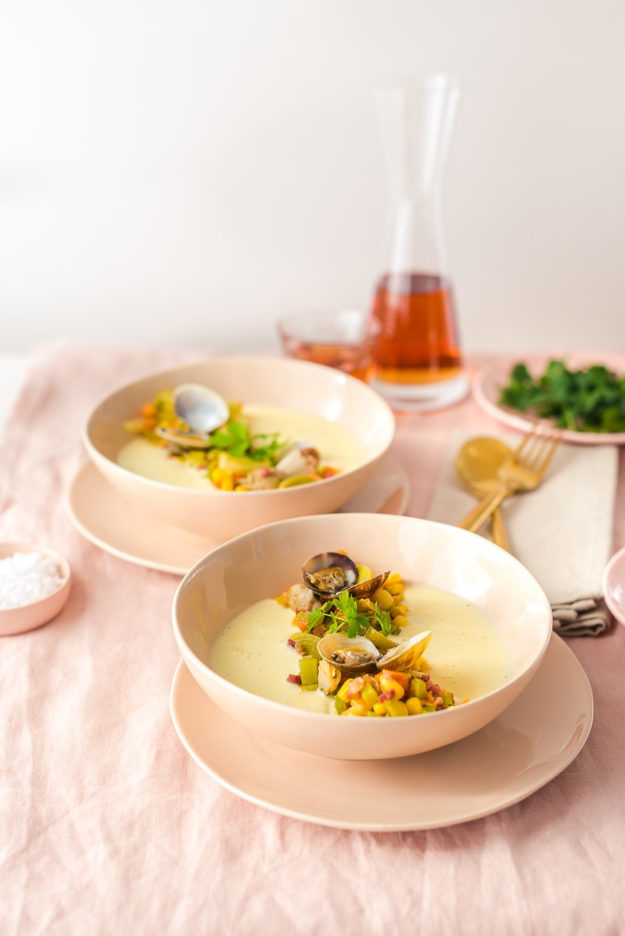 Clam Chowder mit Venusmuscheln