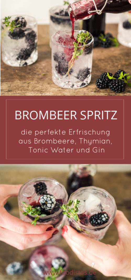 Brombeer Spritz, Drink mit Brombeere, Cocktail mit Brombeere › foodistas.de