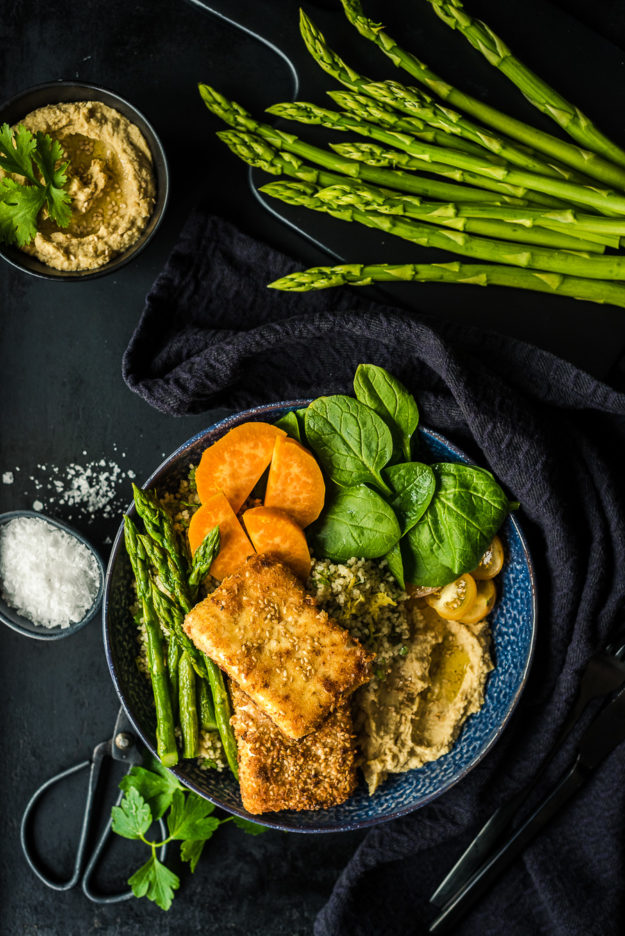 Spargel-Feta-Bowl