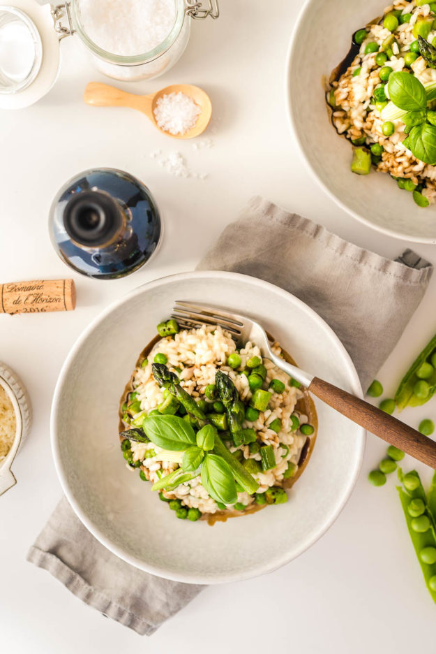 Frühlingshaftes Risotto mit Spargel und Aceto Balsamico