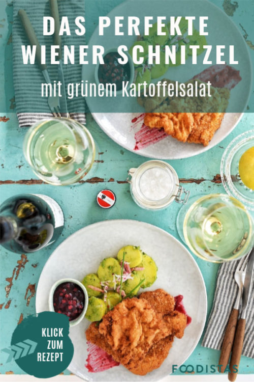 Rezept perfektes Wiener Schnitzel, Kartoffelsalat mit Schnittlauch ...