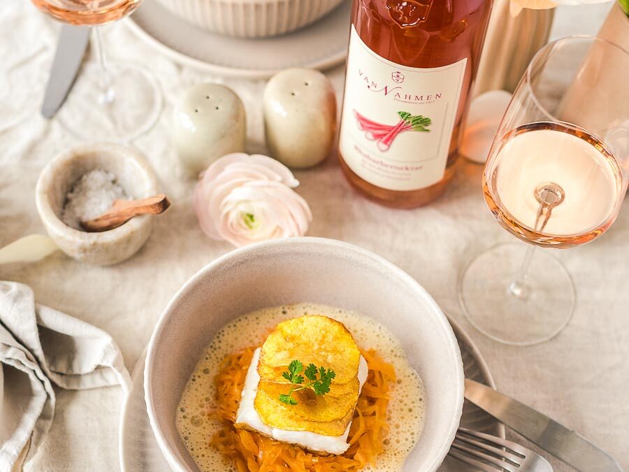 Ostern Zander auf Paprika-Sauerkraut