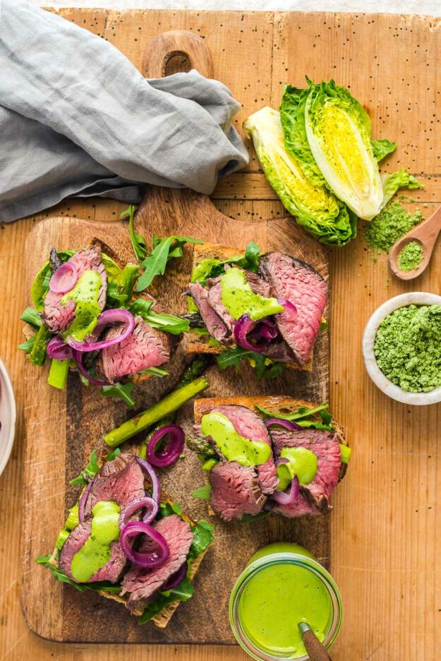 Teres Major Sandwich mit Bärlauch Mayo