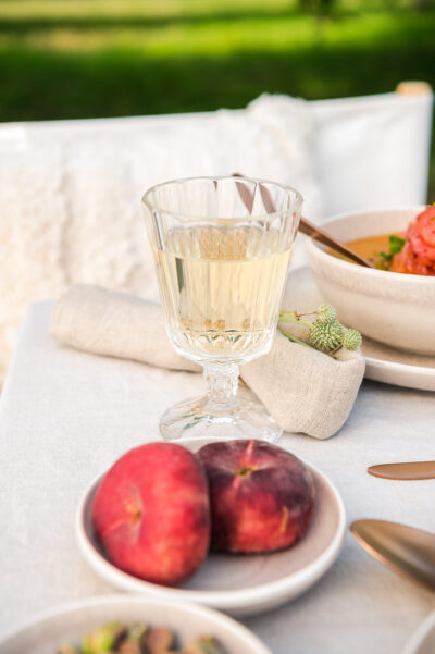 Rezept Pfirsich Kaltschale dazu ein erfrischendes Sorbet mit Minze ...