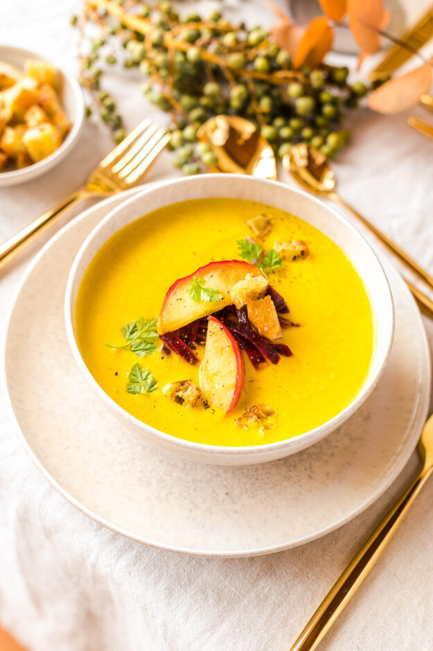 Kürbis-Apfel-Suppe Weihnachten 2022