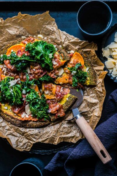 Rezept Grünkohlpizza, vegetarische Rezepte mit Grünkohl, Rezepte ...