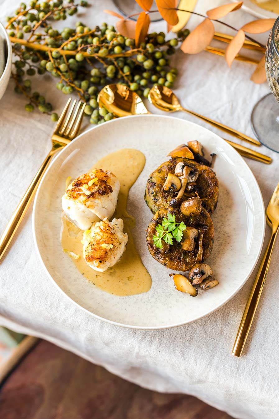 Rezept Schollenröllchen mit Pilzpflanzerl, Kochen an Weihnachten ...