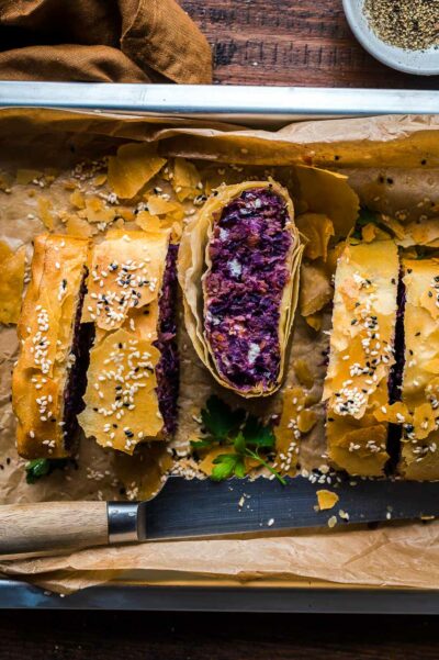 Vegetarischer Rotkohlstrudel Rezept, herzhafter Strudel Rezept ...