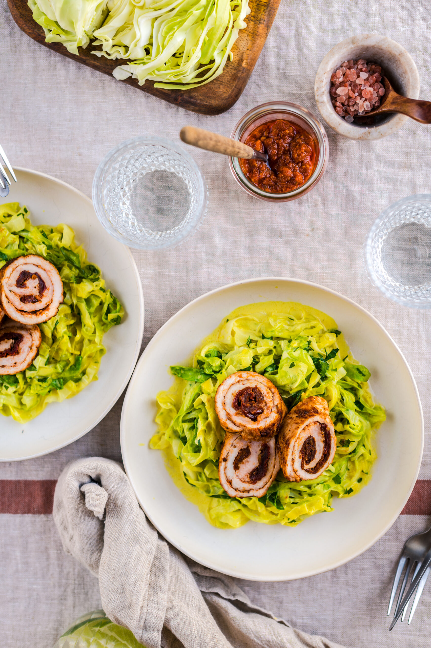 Rezept für Putenröllchen mit Spitzkohlgemüse, Putenrouladen Rezept ...