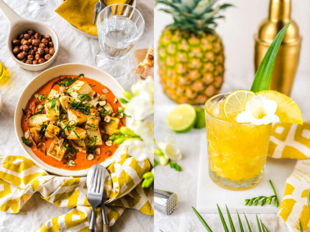Collage Beitragsbild Sellerie und Ananas