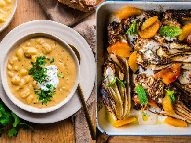 Collage Beitragsbild Schwarzwurzelsuppe und Chinakohl